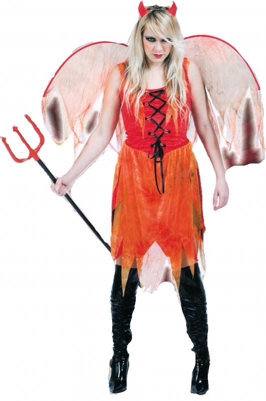 costume di carnevale DIAVOLESSA CON ALI